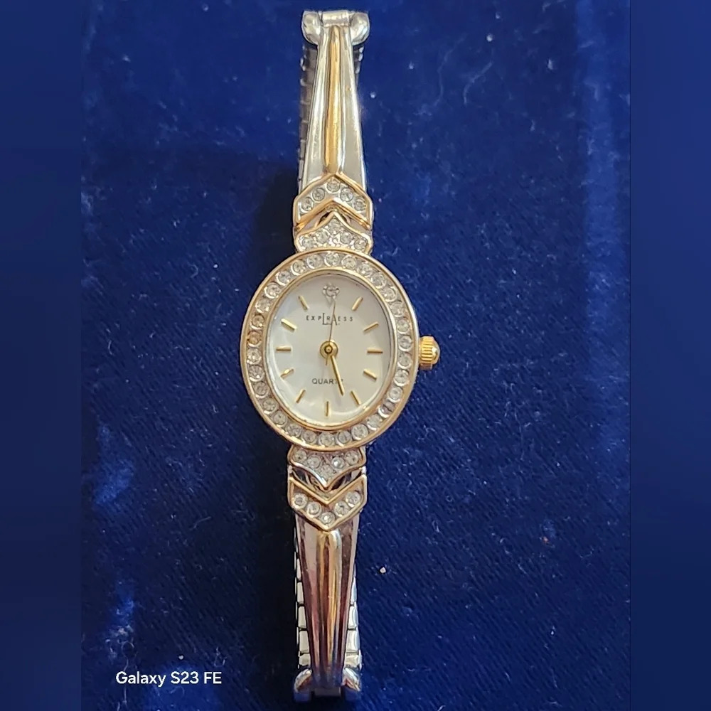 Vintage Y2k La Express Womens Iced Out Watch
